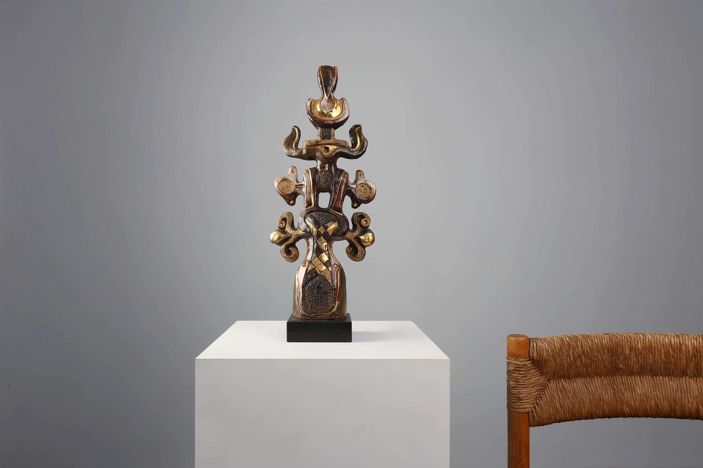 Totem signed and numbered by Elisabeth Vandeweghe for Perignem, Belgium, 1970sthumbnail